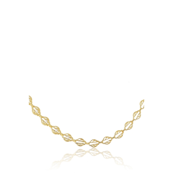 Choker com Folhas Banhado em Ouro 18k - Dourado