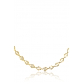 Choker com Folhas Banhado em Ouro 18k - Dourado