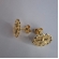 Brinco  Estrela do Mar Trabalhado Banhado em Ouro 18k - Dourado