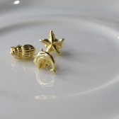 Trio de Brincos Marinhos Banhado em Ouro 18k - Dourado