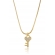 Colar com Pingente Pequeno de Chave Banhado em Ouro 18k - Dourado
