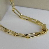 Pulseira Corrente Chapada Banhado em Ouro 18k MASCULINA - Dourado