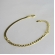 Pulseira Meia Fita Meia Corrente Banhado em Ouro 18k - Dourado