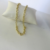 Choker Corrente Com Elos Ovalados Banhado em Ouro 18k - Dourado