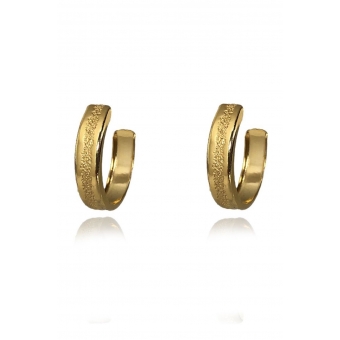 Brinco Argola Trabalhada Banhado em Ouro 18k