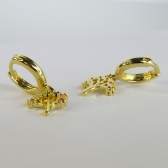 Brinco Argolinha De Árvore da Vida Banhado em Ouro 18k - Dourado