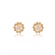 Brinco Formato Flor com Mini Zircônias Banhado em Ouro 18k - Dourado