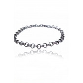 Pulseira Elo Português feita em Aço Inoxidável MASCULINA - Prateado