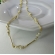 Colar com Corrente de Mini Pérolas Banhado em Ouro 18k - Dourado