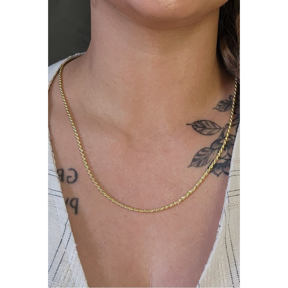 Colar Cordão Baiano 2.5 Banhado em Ouro 18k - Dourado