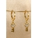 Brinco Argolinha com Chave Banhado em Ouro 18k - Dourado