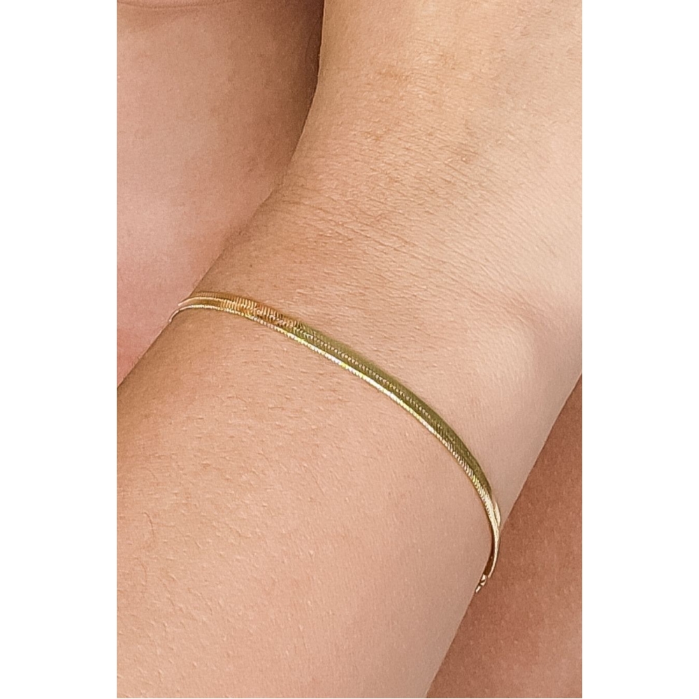 Pulseira Fita Banhado em Ouro 18k - Dourado