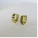 Brinco Argolinha Com Micro Zircônias Coloridas Banhado em Ouro 18k - Dourado