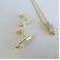 Conjunto Trapézio em Zircônia - Dourado