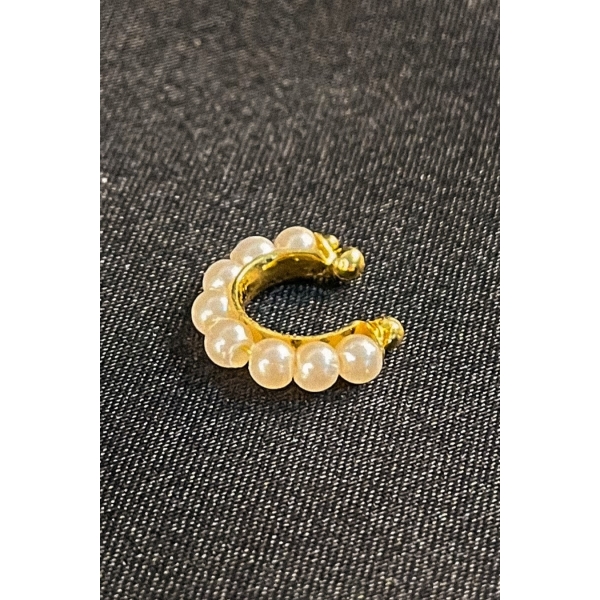 Piercing Fake com Pérolas Banhado em Ouro 18k
