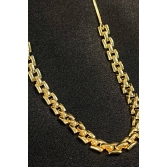 Colar Corrente de Relógio Banhado em Ouro 18k - Dourado