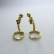 Brinco Ear Cuff com Piercing Fake e Zircônias Colorida Banhado em Ouro 18k - Dourado