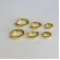 Trio de Brincos de Argolinha com Fio Lateral Banhado em Ouro 18k - Dourado
