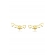Brinco Ear Cuff Mini Corações Vazados Banhado em Ouro 18k - Dourado