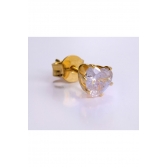 Brinco Zircônias de Coração Grande Banhado em Ouro 18k - Dourado