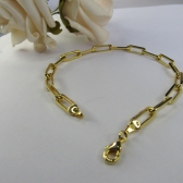 Pulseira Corrente Cartier 1.6 Diamantada Banhado em Ouro 18k MASCULINA - Dourado