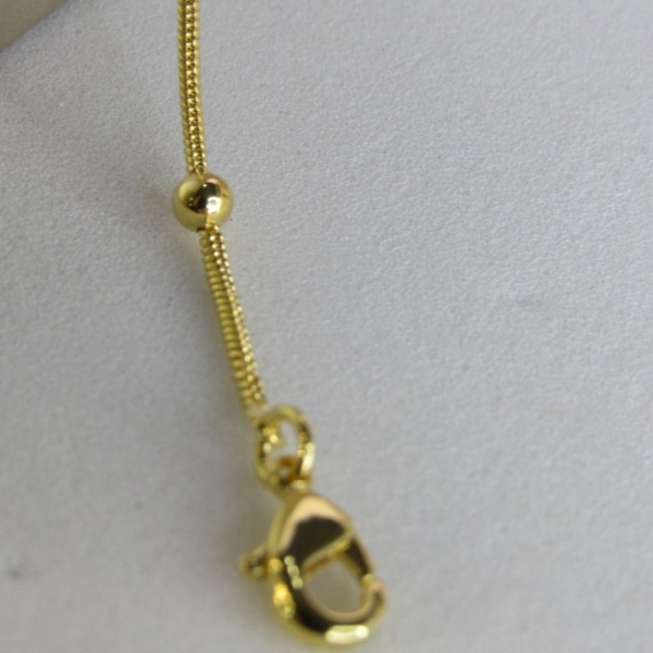 Pulseira Corrente Lisa com Bolinhas Banhado em Ouro 18k - Dourado
