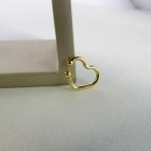 Piercing Fake Forma de Coração Banhado em Ouro 18k - Dourado