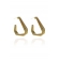 Brinco Argola Três Triangulos Banhado em Ouro 18k - Dourado