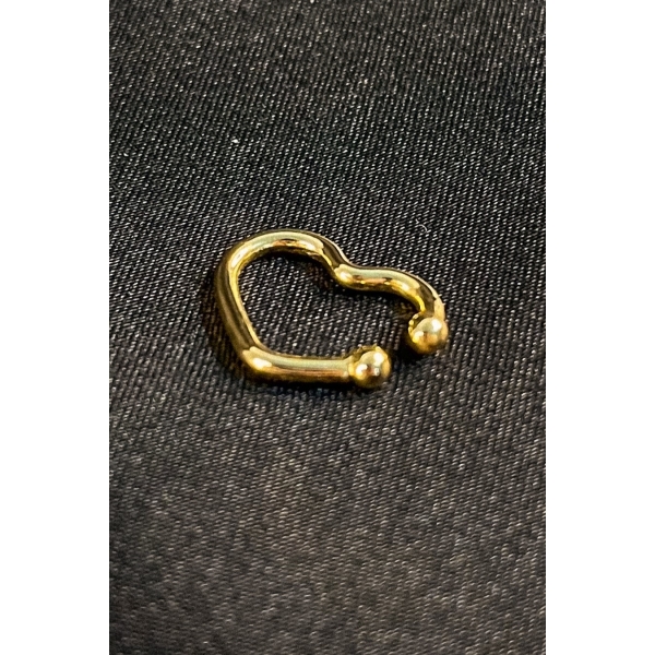 Piercing Fake Forma de Coração Banhado em Ouro 18k - Dourado
