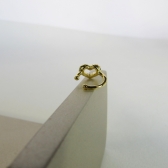 Piercing Fake Com Coração de Zircônias Coloridas Banhado em Ouro 18k - Dourado