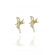 Brinco Fé com Zircônias Banhado em Ouro 18k - Dourado