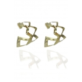 Brinco Argola de Losango Banhado em Ouro 18k - Dourado
