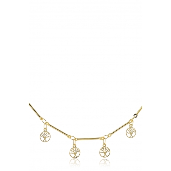 Choker Árvores da Vida Banhado em Ouro 18k