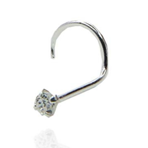 Piercing de Nariz com Zircônia em Prata 925