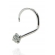 Piercing de Nariz com Zircônia em Prata 925