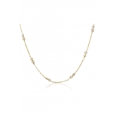 Colar com Corrente de Mini Pérolas Banhado em Ouro 18k - Dourado