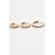 Trio de Brincos de Argolinha Fino Banhado em Ouro 18k - Dourado