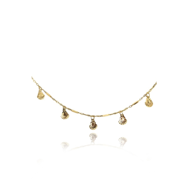 Colar de Mini Conchas Banhado em Ouro 18k - Dourado