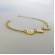 Pulseira com Chapa de Coração Banhado em Ouro 18k - Dourado