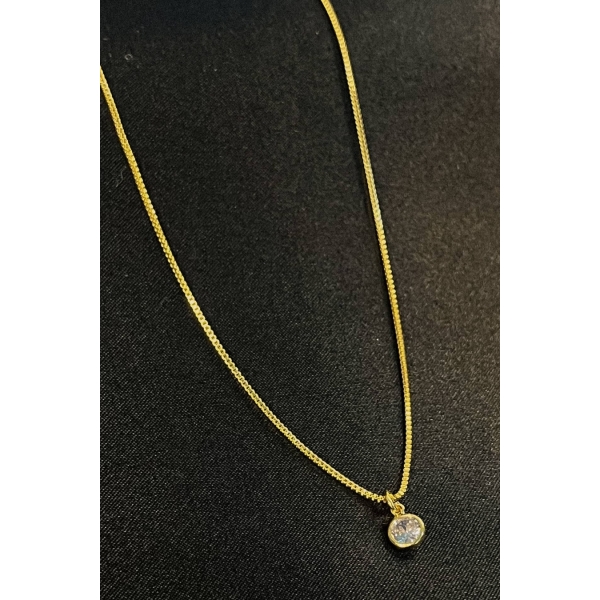 Choker Com Ponto De Luz Banhado em Ouro 18k - Dourado