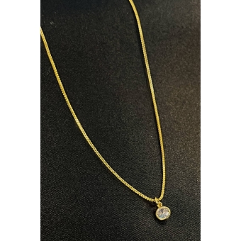 Choker Com Ponto De Luz Banhado em Ouro 18k