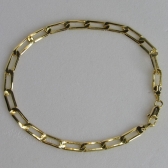Pulseira Corrente Chapada Banhado em Ouro 18k MASCULINA - Dourado