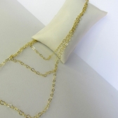 Colar Triplo de Coração Banhado em Ouro 18k - Dourado