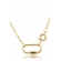 Colar Corrente de Elo Largo com Fecho Boia e Mosquetão Banhado em Ouro 18k - Dourado