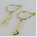 Brinco Argola Médio com Pingente Esotéricos Banhado em Ouro 18k - Dourado