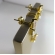 Conjunto Trapézio em Zircônia - Dourado