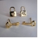 Brinco Duo Chave e Cadeado Banhado em Ouro 18k - Dourado