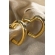 Brinco Argola de Coração Grossa Banhado em Ouro 18k - Dourado