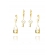 Brinco Duo Argolinha Chave e Cadeado Banhado em Ouro 18k - Dourado