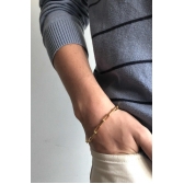 Pulseira Corrente Cartier 1.6 Diamantada Banhado em Ouro 18k MASCULINA - Dourado